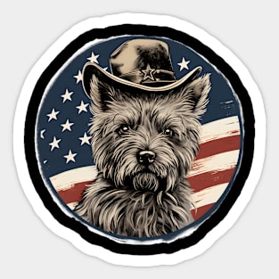 Cairn Terrier 4th of July Sticker